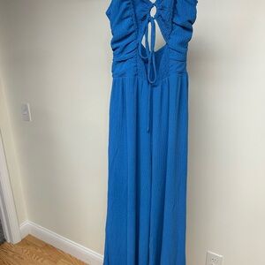 ILLA ILLA blue Textured jumpsuit